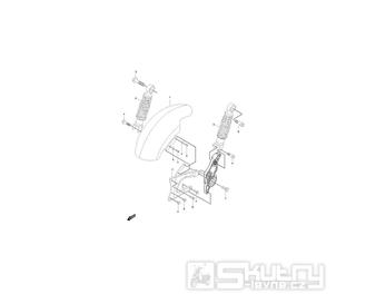 44 Zadní tlumič / Zadní blatník - Hyosung Boomer 125