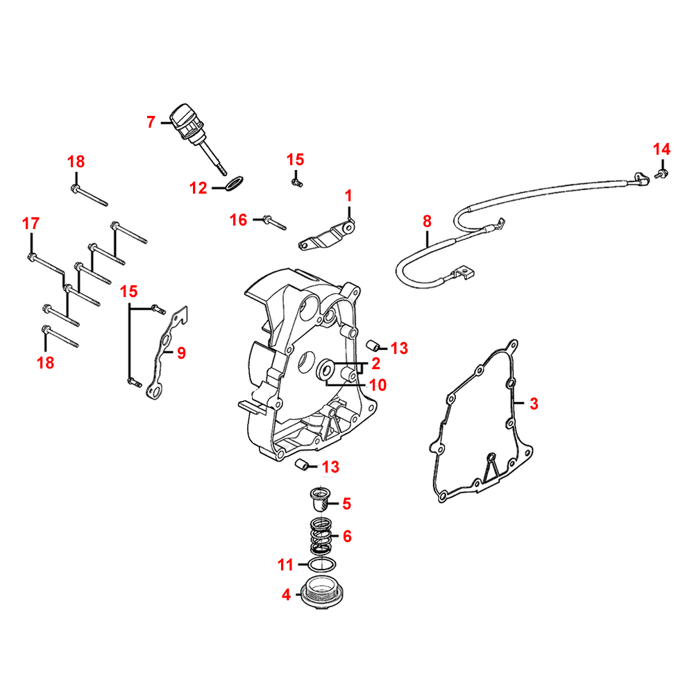 E04 Pravý kryt klikové skříně pro Kymco Agility 125 City+ [LC2C21000] (KL25DA) KL25D