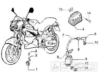 T39 Regulátor, klakson, zapalovací cívka - Gilera DNA 50ccm 2T 2005 (ZAPC270003000001)