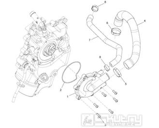 1.19 Vodní čerpadlo - Gilera Nexus 500 4T LC 2006-2008 (ZAPM35200)