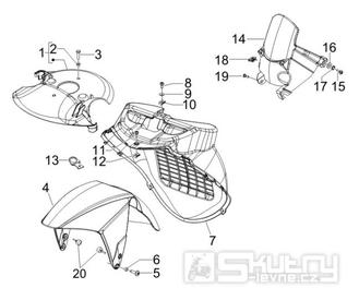 2.33 Přední a zadní blatník - Gilera Runner 50 SP 2008-2009 (ZAPC46100)