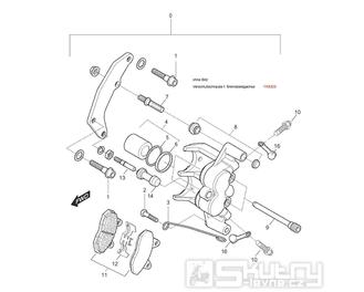 41 Přední brzdový třmen - Hyosung GV 250 Aquila