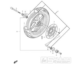 FIG37 Přední kolo - Hyosung GT 125 NE