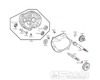 E08 Převodovka - Kymco Yager 50 GT