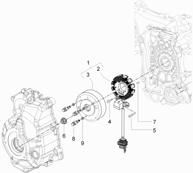 1.21 Magneto dobíjení - Gilera Runner 200 VXR 4T LC Race 2005-2006 (ZAPM46200)