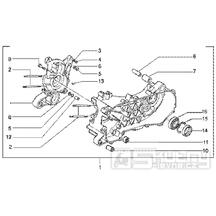 T2 Skříň klikové hřídele - Gilera Runner 50 Poggiali do roku 2005 (ZAPC36200...)