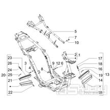 2.01 Rám, stupačky - Gilera Runner 200 ST 4T LC 2008-2011 (ZAPM46401)