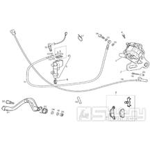 66.10 Zadní brzdový třmen, hlavní brzdový válec, brzdová páčka - Gilera SMT 50 Racing D50B0 od roku 2011 (ZAPABB00)