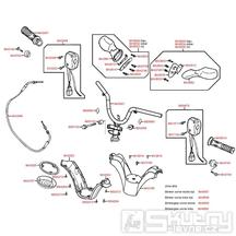 F03 Gripy / zrcátka / řídítka / kapotáž řídítek - Kymco Grand Dink 125S