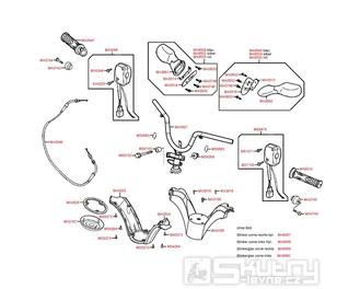 F03 Gripy / zrcátka / řídítka / kapotáž řídítek - Kymco Grand Dink 125S