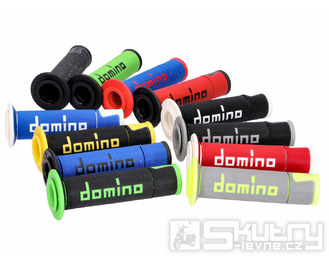 Sada gripů Domino A450 On-Road Racing dvoubarevná s otevřenými konci - různé barevné varianty