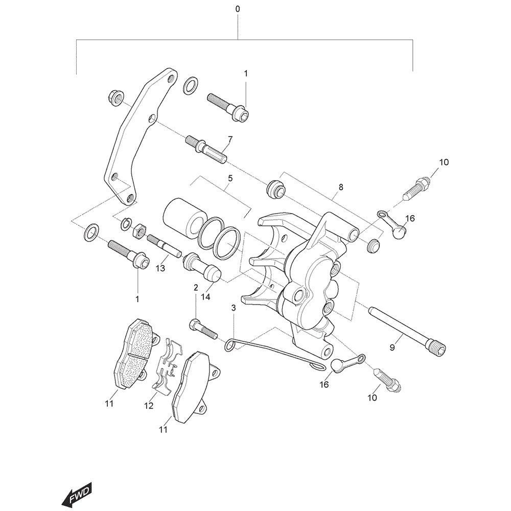 FIG41 Brzdový třmen přední - Hyosung GV 125M C Aquila