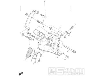 FIG41 Brzdový třmen přední - Hyosung GV 125M C Aquila