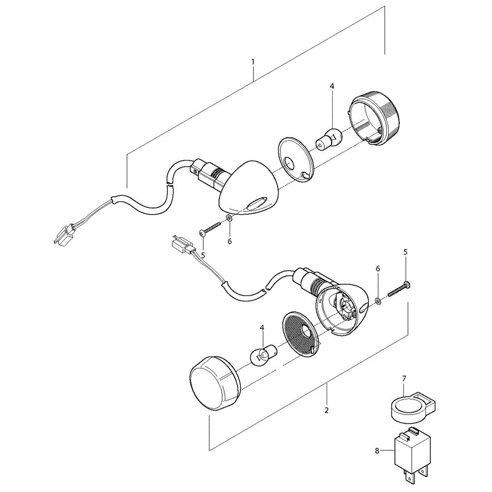 FIG24 Zadní blinkry - Hyosung GT 250i RF