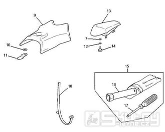 2.39 Sedačka, nářadí - Gilera SC 125 2006 (6H332629, VTHGS1A1A, VTHGS1A1B)