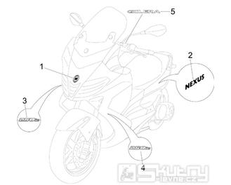 2.38 Samolepky, loga - Gilera Nexus 250 4T LC 2006 UK (ZAPM35300)