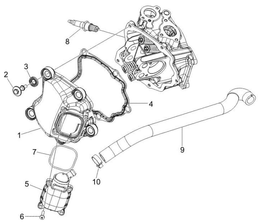 1.12 Kryt hlavy válce, zapalovací svíčka - Gilera Runner 125 "SC" VX 4T 2006 UK (ZAPM46300)