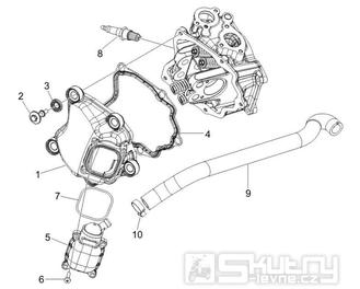 1.12 Kryt hlavy válce, zapalovací svíčka - Gilera Runner 125 "SC" VX 4T 2006 UK (ZAPM46300)