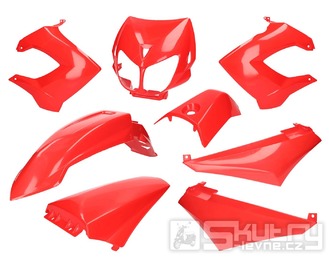 Sada plastů kapotáže v červeném provedení pro Derbi Senda R, SM X-Treme, SM DRD