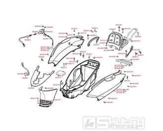 F12 Úložný prostor pro přilbu / zadní kapotáž - Kymco Grand Dink 125S