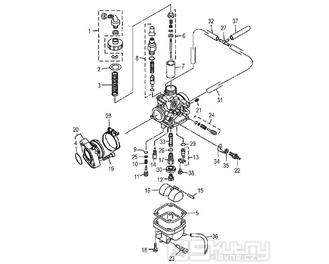 Karburátor - Malaguti X3M 125 Enduro VE4