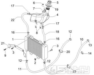 2.55 Chladič - Gilera Runner 50 SP 2010-2012 (ZAPC46100, ZAPC46300, ZAPC4610001)