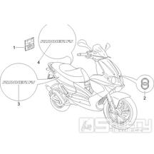 2.38 Samolepky, loga - Gilera Runner 50 PureJet 2005-2006 (ZAPC46200)