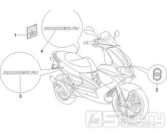 2.38 Samolepky, loga - Gilera Runner 50 PureJet 2005-2006 (ZAPC46200)