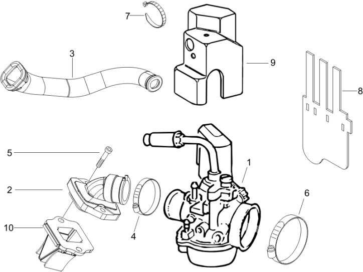 1.39 Karburátor - Gilera Stalker 50 2T 2007-2008 (ZAPC40100)