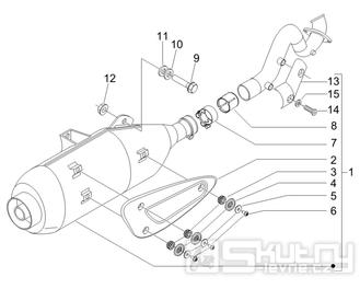 1.42 Výfuk - Gilera Runner 125 "SC" VX 4T 2006 UK (ZAPM46300)