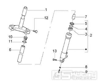 T41/A Přední kyvná vidlice - Gilera Runner 125 FX DT 2T LC (ZAPM0700...)