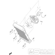 03 Chladič / Ventilátor - Hyosung GV 650i E