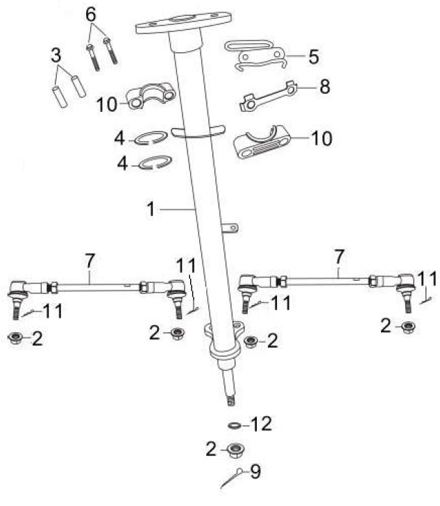 3.07 Tyč řízení - Gilera Oregon 250 2007-2009 (RGEYN25D5)