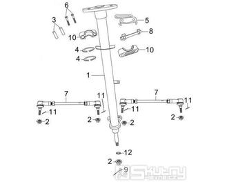 3.07 Tyč řízení - Gilera Oregon 250 2007-2009 (RGEYN25D5)