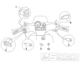 6.01 Přepínače světel a blinkrů, tlačítko houkačky - Gilera Stalker 50 2T 2007-2008 (ZAPC40100)