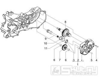 1.25 Převodovka - Gilera Stalker 50 2T 2008-2011 (ZAPC40100, ZAPC40101)