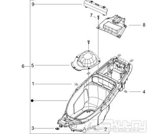 2.34 Podsedlový prostor pro přilbu - Gilera Runner 125 VX 4T 2005-2006 UK (ZAPM46100)