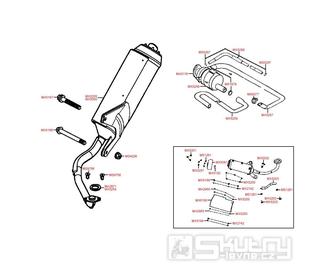 F14 Výfuk / Sekundární vzduchový systém Kymco - Dink 125 (Bet & Win)