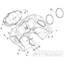 3.02 Přístrojová deska, tachometr - Gilera Fuoco 500ccm 4T-4V ie E3 LT od 2013 (ZAPM83100...)