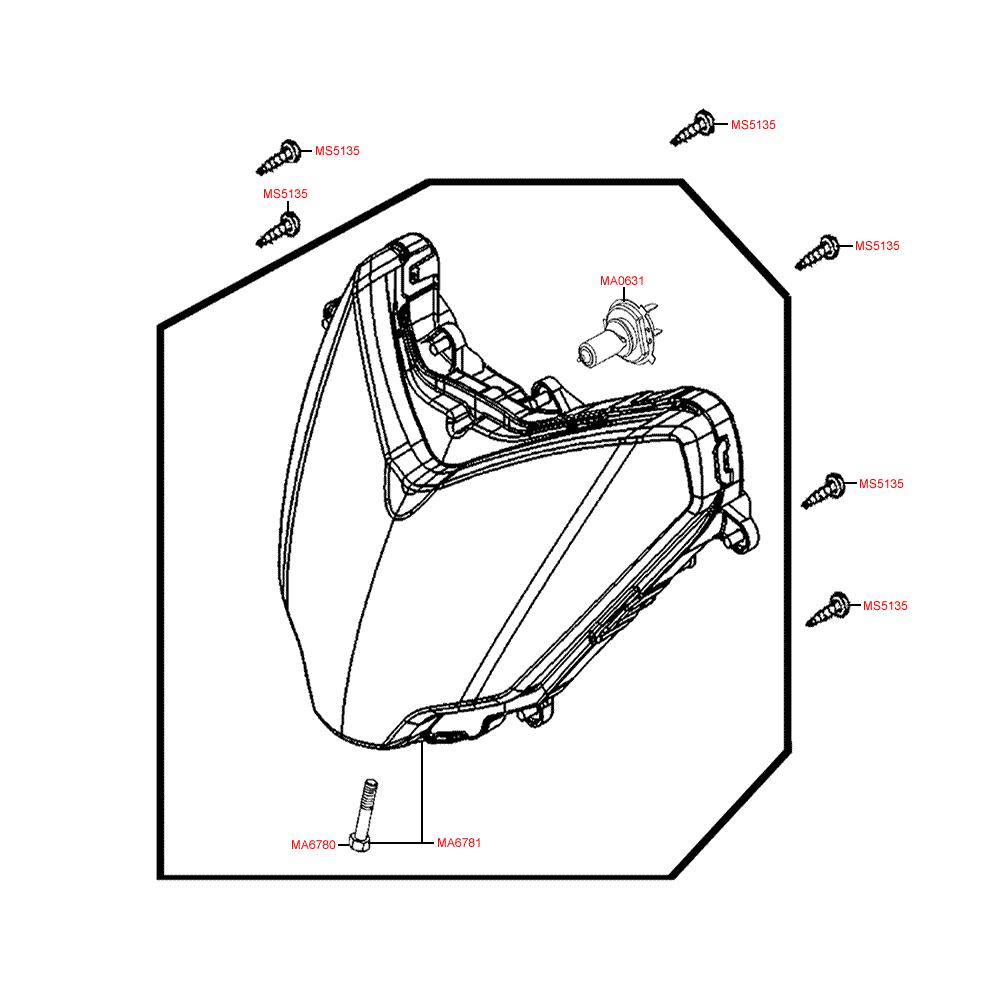 F01 Světlo - Kymco People GT 125i