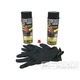 Sprej Sprayplast Dupli-Color v černém matném provedení 2x400ml s rukavicemi