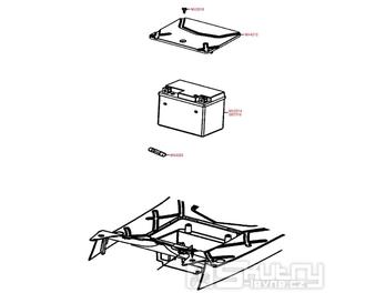 F11 Baterie / Kryt baterie - Kymco DJ 50 S KG10B