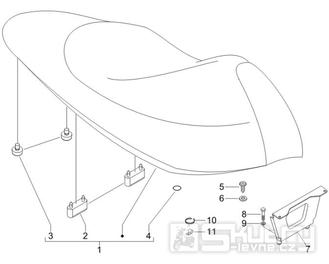 2.39 Sedadlo - Gilera Runner 200 VXR 4T LC Race 2006 (ZAPM46400)