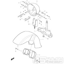 FIG37 Přední blatník / světlomet - Hyosung - GV 125M Aquila 09- KM4MF53A