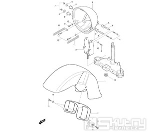 FIG37 Přední blatník / světlomet - Hyosung - GV 125M Aquila 09- KM4MF53A