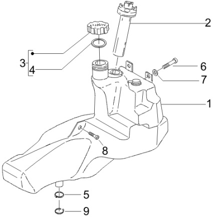 2.47 Palivová nádrž - Gilera Stalker 50 2T Speciální edice 2007-2008 (ZAPC40100)