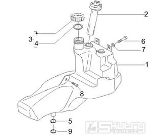 2.47 Palivová nádrž - Gilera Stalker 50 2T Speciální edice 2007-2008 (ZAPC40100)