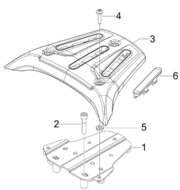 2.44 Nosič kufru - Gilera Runner 125 ST 4T LC 2008-2012 (ZAPM46301)