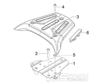 2.44 Nosič kufru - Gilera Runner 125 ST 4T LC 2008-2012 (ZAPM46301)