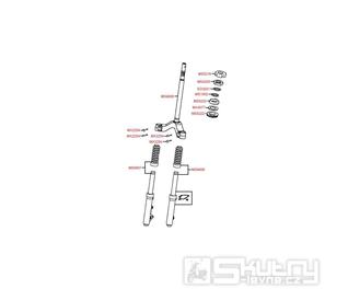 F06 Tyč řízení - Kymco Yager/Spacer 125 [12 kola] SH25BB